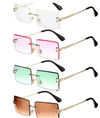 Rimless Rectangle Sunglasses