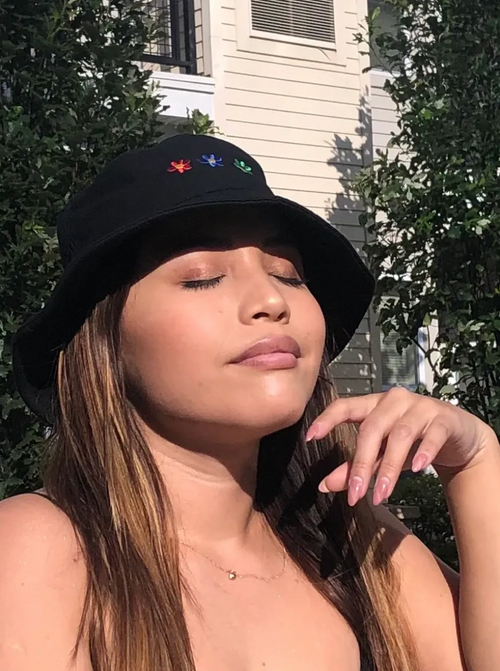 Black Flower Bucket Hat