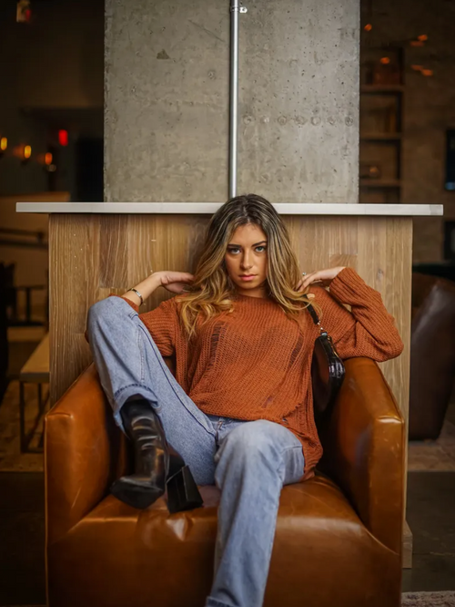 Distressed Slouch Sweater